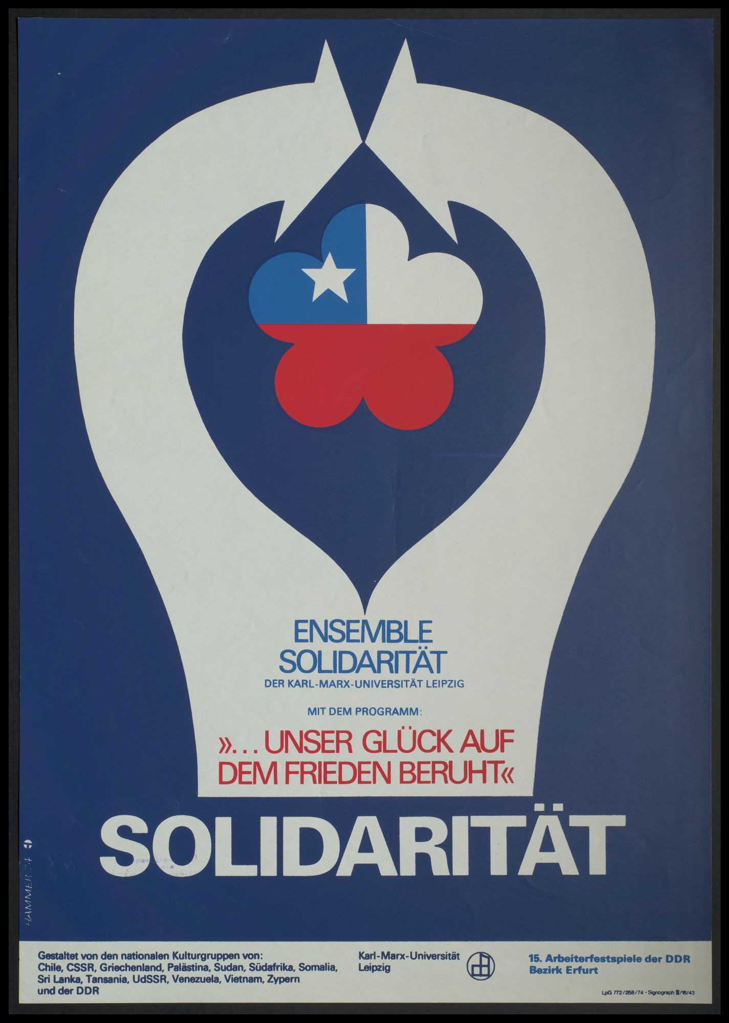 Ensemble Solidarität der Karl-Marx-Universität: "Unser Glück auf den Frieden beruht"