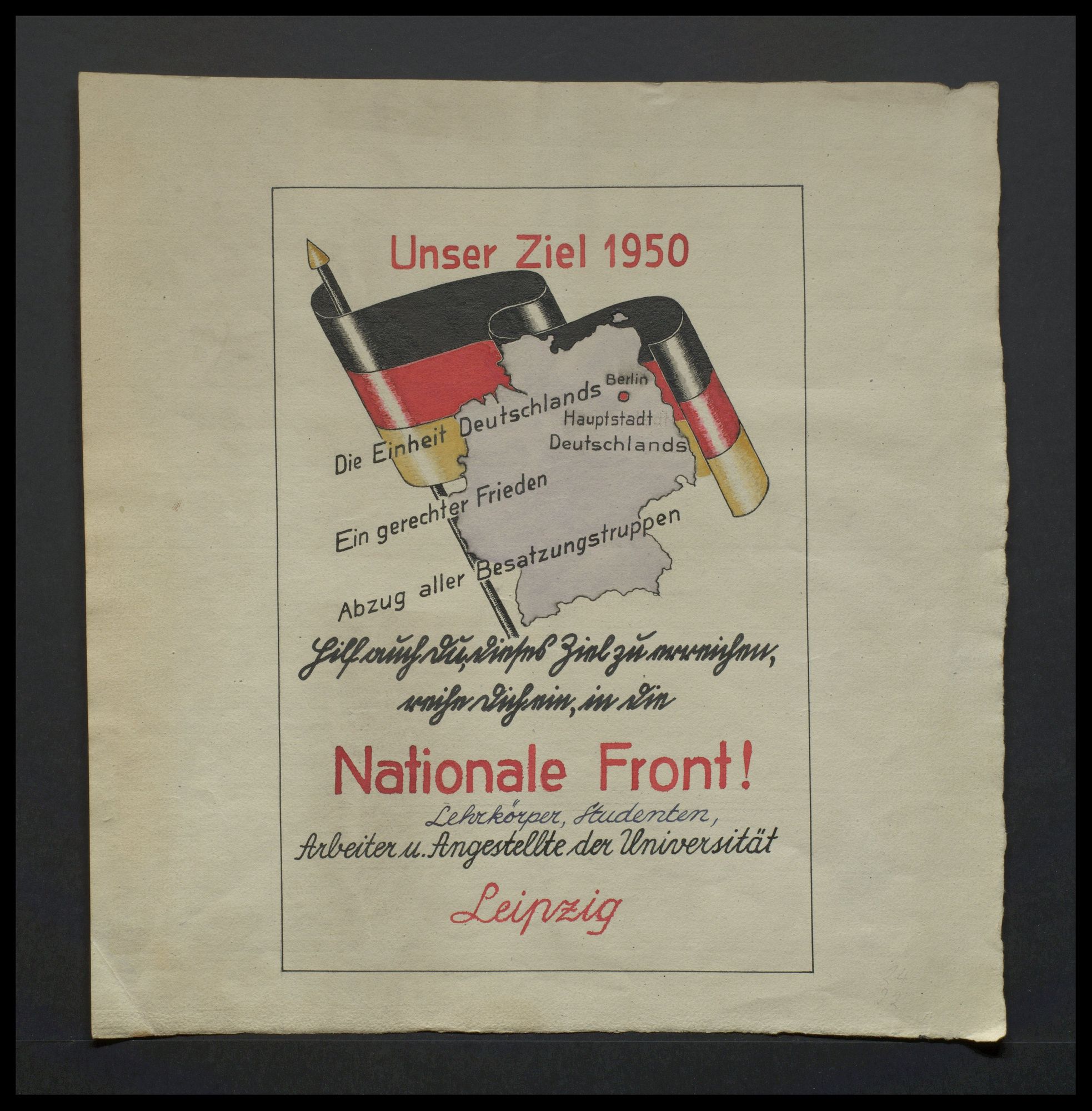 Universität Leipzig: "Reihe dich ein in die Nationale Front!"