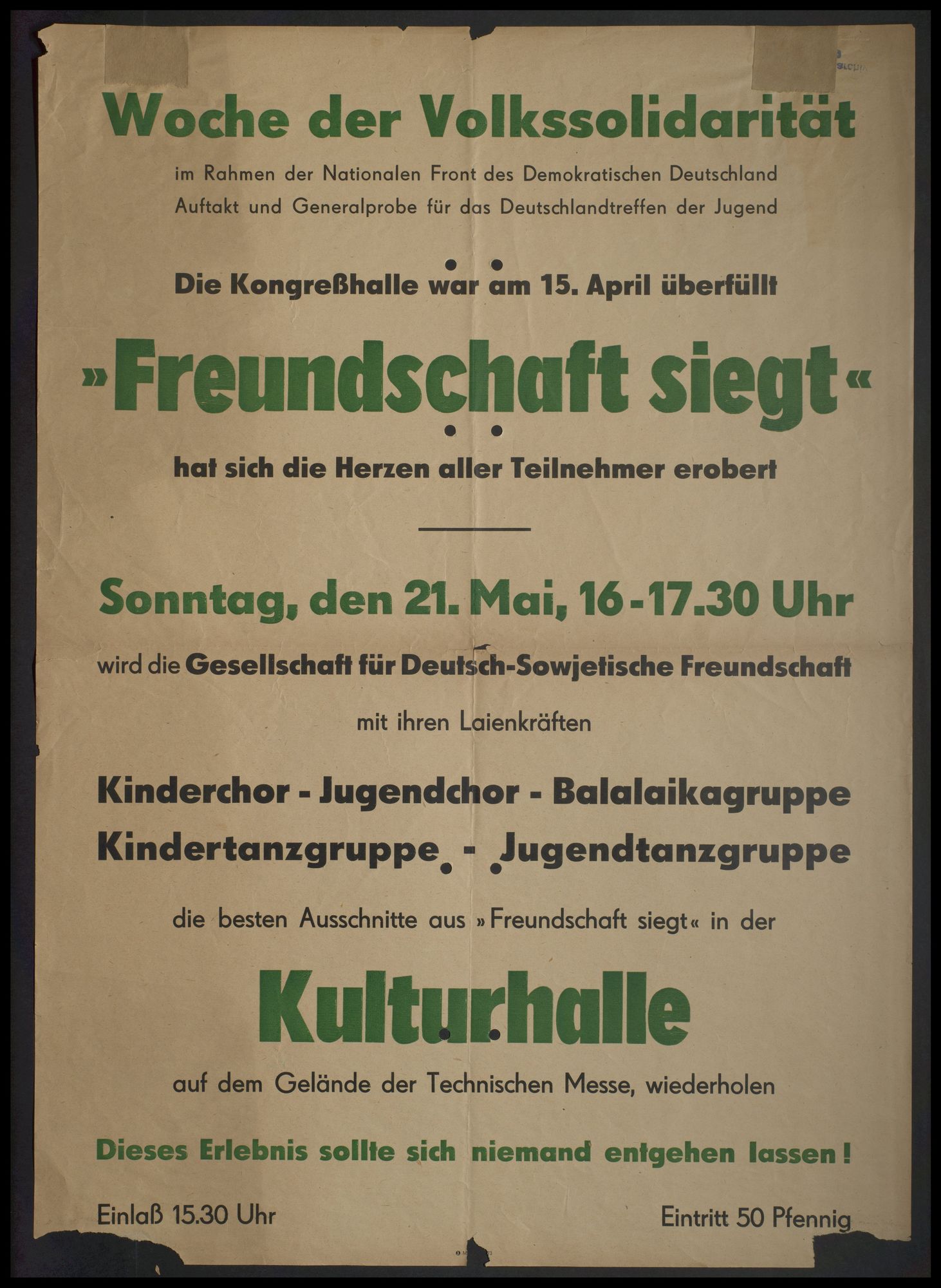Gesellschaft für Deutsch-Sowjetische Freundschaft: "Freundschaft siegt"