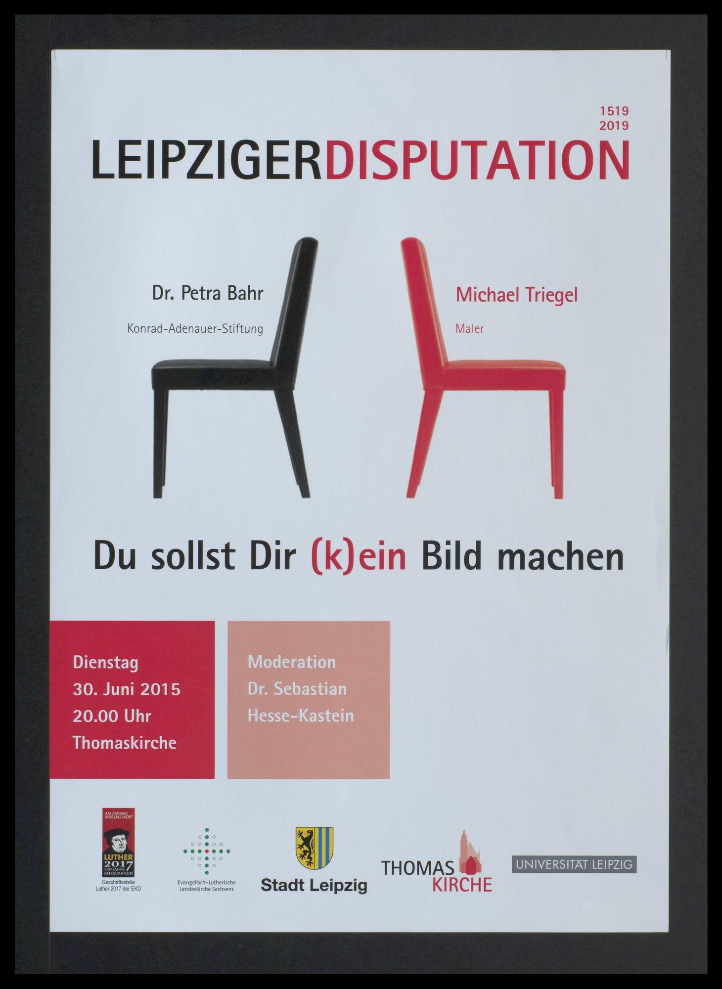 Universität Leipzig, Thomaskirche, Stadt Leipzig: Leipziger Disputation "Du sollst dir(k)ein Bild machen", Petra Bahr, Michael Triegel
