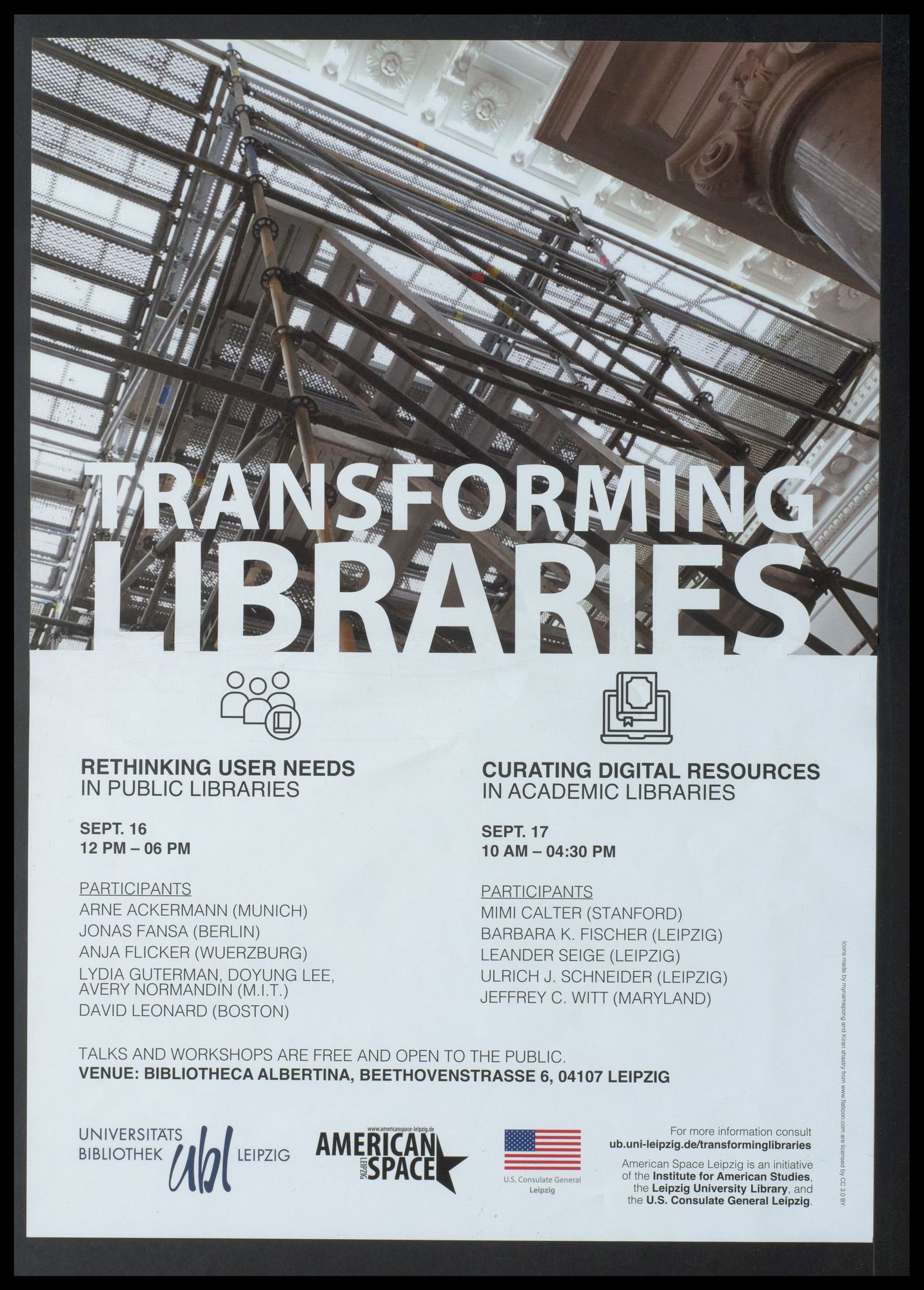 Universitätsbibliothek Leipzig/American Space Leipzig/United States Consulate General Leipzig: Transforming Libraries